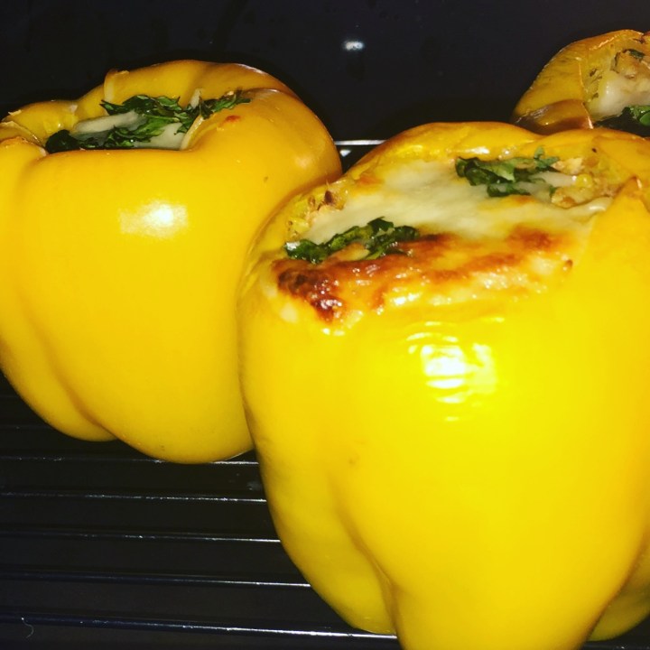 Salmon Stuffed Bell Peppers