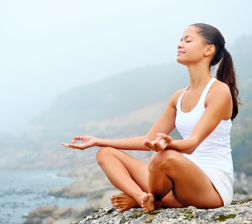 Woman in Yoga meditation pose