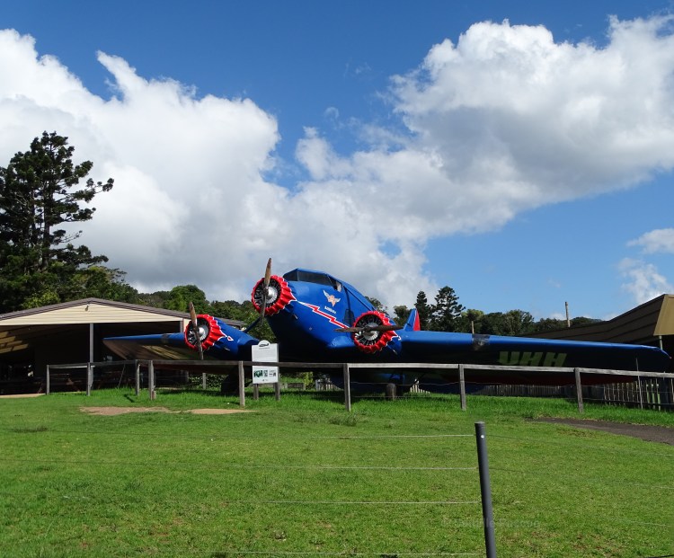 replica of Stinson Tri- motor Passenger plane that crashed on the border of New South wales and Queensland in 1937. 