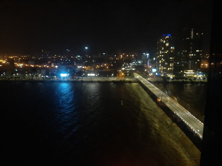 View of Han River the night before Typhoon Molave