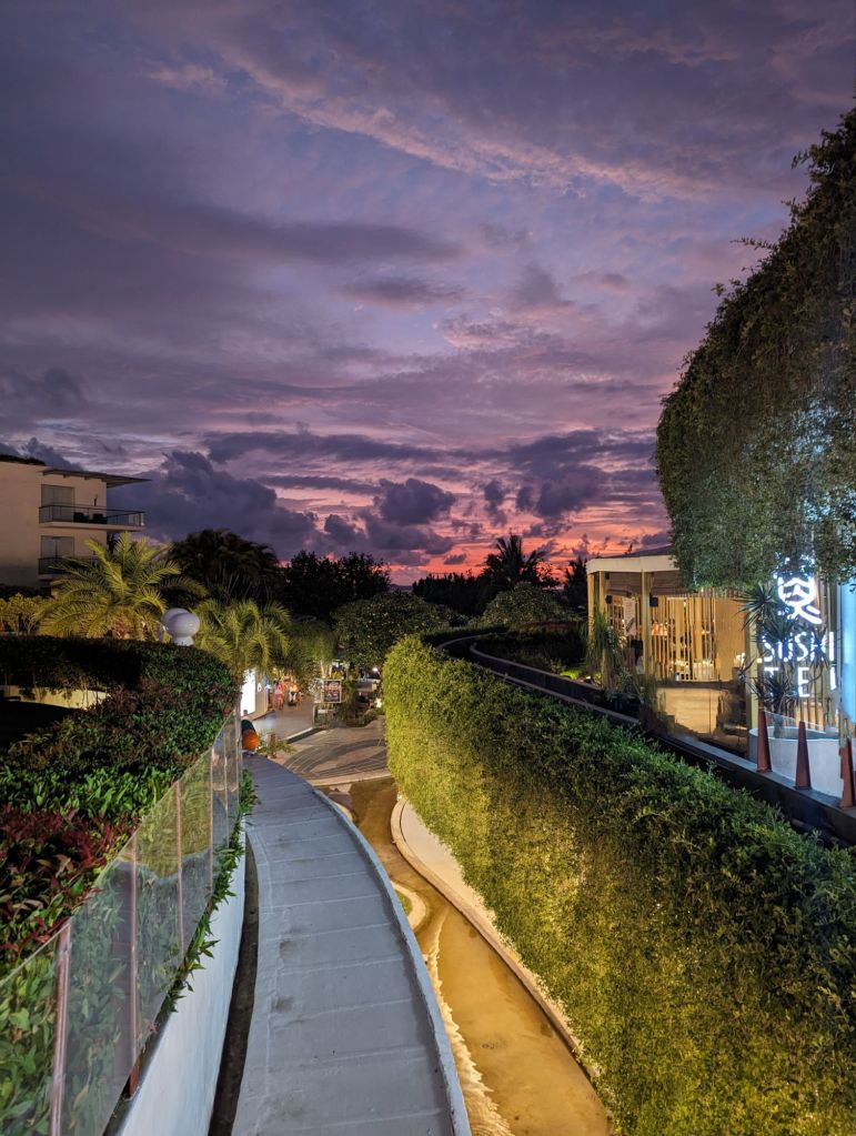 Sunset view from Beachwhalk Shopping Mall