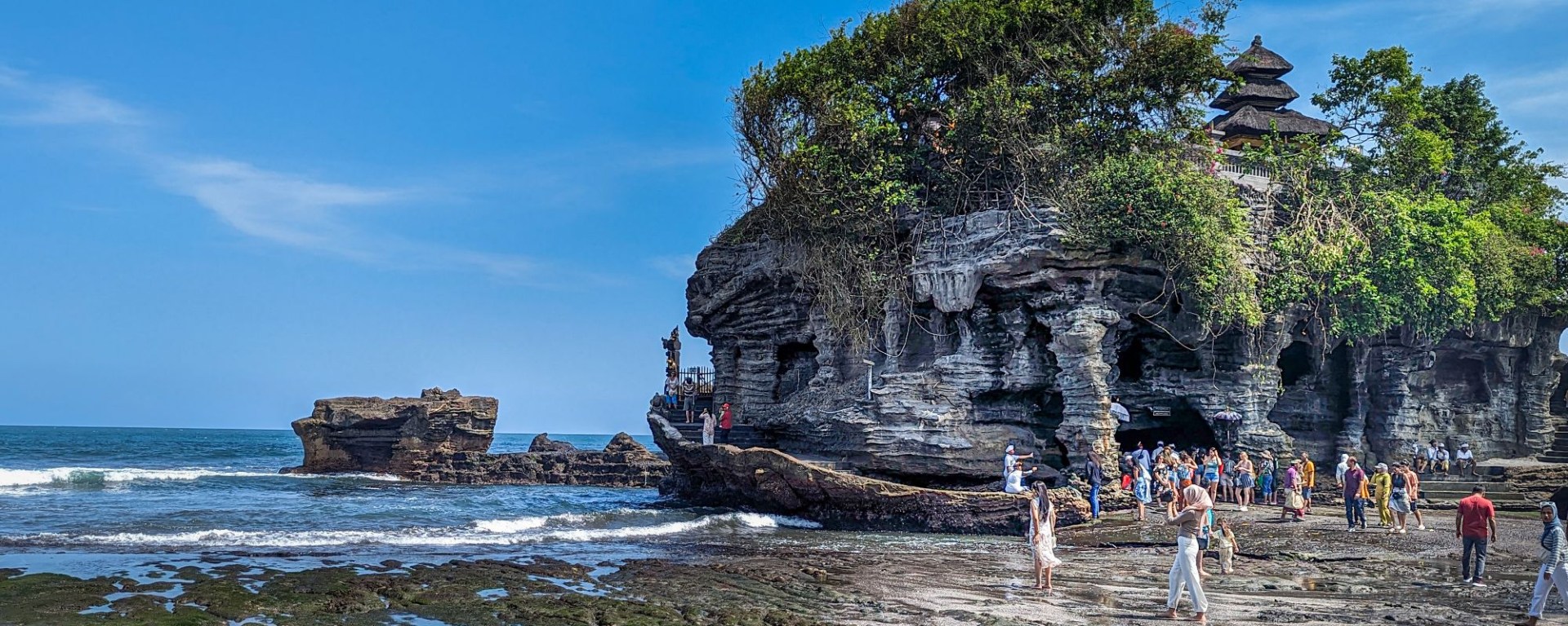 Close up of a Balinese Hindu sea temple