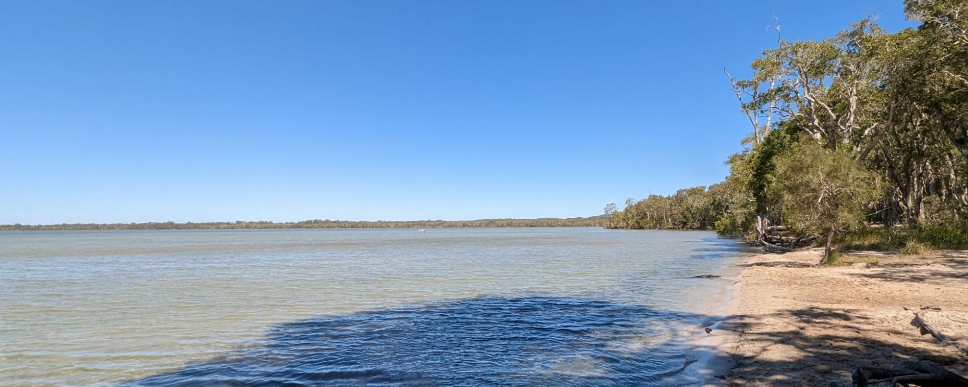 Lakeside view from Lake Weyba near Eumundi Noosa
