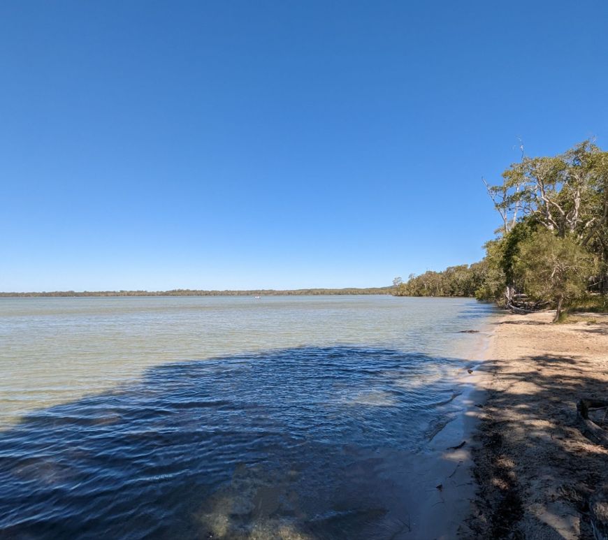 Lakeside view from Lake Weyba near Eumundi Noosa