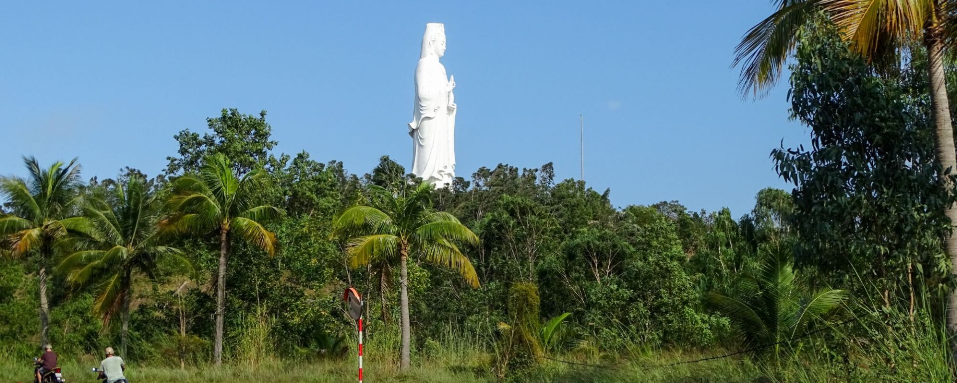 View of Lady Buddha while travelling up the Son Tra Peninsula