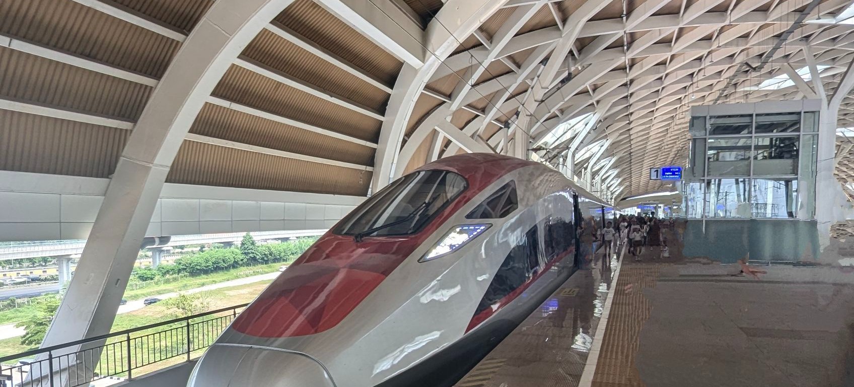 View of the Whoosh Speed Train In Indonesia