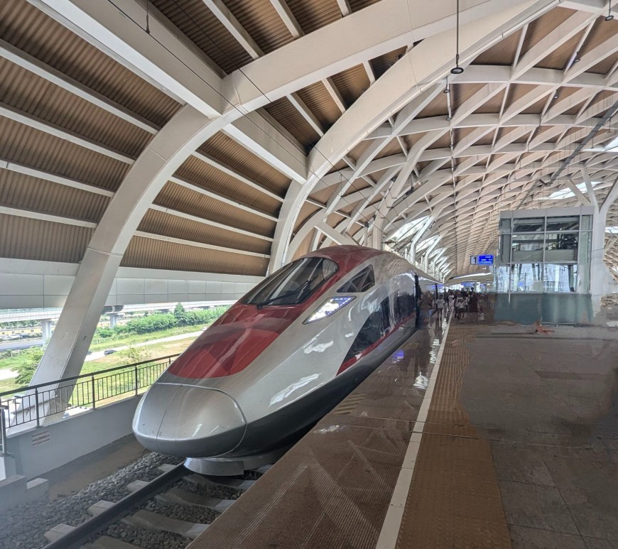 View of the Whoosh Speed Train In Indonesia
